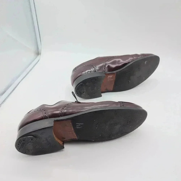 Bostonian Impression 22028 Maroon leather cap toe dress shoes sz 10 - Picture 7 of 9